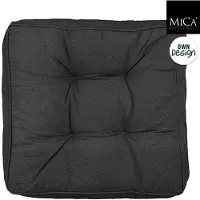 Mica Decorations Como Matraskussen – 47 x 47 x 7 cm – Zwart