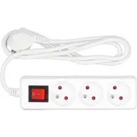 TRIZERATOP 72524 - Stekkerdoos - 3 Stopcontacten - Verlichte Schakelaar - 1,5m Kabel