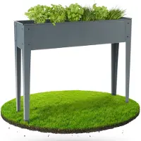 Arebos Verhoogd plantenbed Metalen groentebed Plantenbak Metalen bed Bloembed