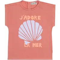 Tumble 'n dry T-shirt oudroze Meisjes Katoen Ronde hals Printopdruk - maat 110