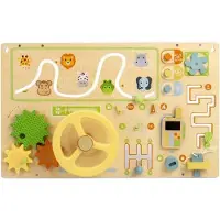 Bigjigs speelgoed Jungle Busy Board educatief spel multicolor.