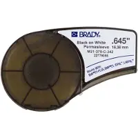 Brady M21-375-C-342 tape krimpkous zwart op wit 16,38 mm x 2,10 m (origineel)