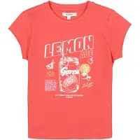 Garcia Shirt limoen / lichtrood / wit