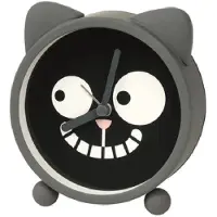 Moses wekker Ed the Cat junior 10 x 3,7 cm rubber grijs/zwart