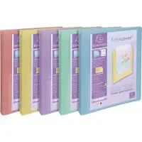 Exacompta Kreacover Pastel 30 mm Ringband PP (Polypropeen) A4+ 4 Ringen Assortiment 51779E 15 Stuks