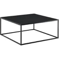 En.casa Salontafel Lebus 38x85x85 cm vierkant metaal zwart