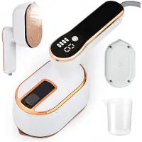 LONGZIMING -Draagbare Mini Kledingstomer met LED-Display - Compacte Handstomer voor Reizen, Studentenkamer en Thuis - Snel Opwarmend - Wit
