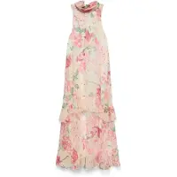 Vero Moda Jurk 'VMSanna' lichtbeige / lichtgroen / rosa / wit