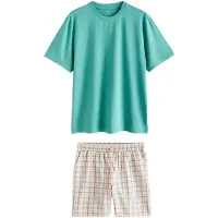 Next Pyjama kort turquoise / lichtlila / oranje / wit