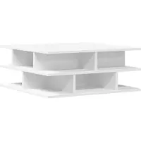 vidaXL Salontafel 70x70x29 cm bewerkt hout wit