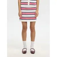 Selected Rok antraciet / magenta / natuurwit