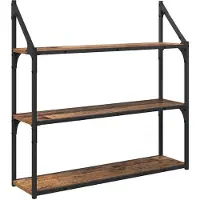 vidaXL Wandplank Muurmontage Oud Hout 80 x 21 x 78,5 cm Bewerkt hout
