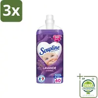 Soupline 3 x Wasverzachter Lavendel 1350 ml - Grootverpakking - Wasverzachter - Lavendelgeur - Langdurige Geur - Wasverzachter Lavendel - Milieuvriendelijk