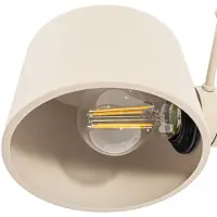 LUCANDE Tafellampe , Silka, Beige, Werkkamer / Kantoor, Metaal, Modern