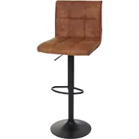 Mendler Barkruk -B13, barkruk tegenkruk, imitatiesuède MVG-gecertificeerd ~ vintage lichtbruin