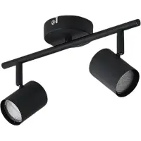 Sensahome FCMX776-A-GD Opbouwspots Zwart - 2-lichts Zwarte Spots - 30x15cm - GU10*3W Fitting - Exclusief Lichtbron