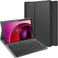 Just in Case tablet Hoes met Toetsenbord geschikt voor Lenovo Tab M10 (5G) - QWERTY Bluetooth Keyboard Case - Zwart