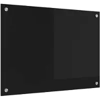 vidaXL Keukenachterwand Zwart 70 x 50 cm gehard glas