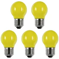 SPL E27 LED Lamp 1W - Geel - LED Filament Mini Globe/Kogel G45 - Feestverlichting - 5 Stuks