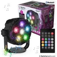 Partyfunlights 6 LED PAR-discolamp met ingebouwde speaker en afstandsbediening