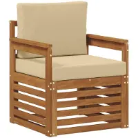 vidaXL Buiten bank set Natuurlijk en Beige Massief Acacia Hout