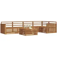 vidaXL Buiten bank set 6 st Naturel