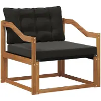vidaXL Buiten bank set Massief Acaciahout en Textilene Naturel
