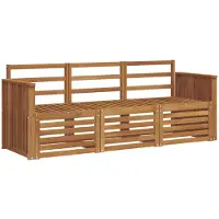vidaXL Sofa-Sets 3 st Naturel Massief Acacia Hout
