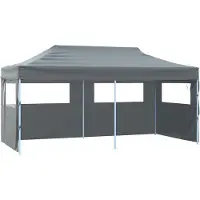 vidaXL Partytent Antraciet 291 x 580 x 315 cm Oxford Stof