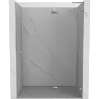 Mexen Lunar L scharnierende douchedeur rechts 135 , transparant, chroom - 834L-135-000-01-00-P