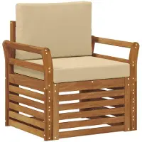 vidaXL Buiten bank set Massief Acacia Hout en Polyester