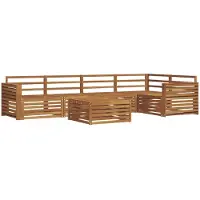 vidaXL Buiten bank set 6 st Naturel