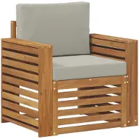 vidaXL Buitensofa Massief Acacia Hout en Polyester Naturel
