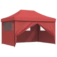 vidaXL Partytent 279 x 410 x 315 cm Bordeauxrood Oxford Stof