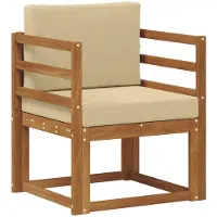 vidaXL Buitensofa Massief Acacia Hout en Polyester Naturel
