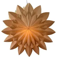 Lumineo Ster LED Karton 40cm Met Timer Amber Bruin bruin Karton Kerstster