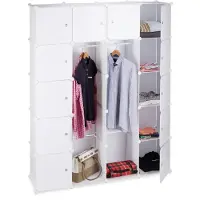Relaxdays Garderobe, Plug-in systeem (145 x 36,5 x 180 cm)