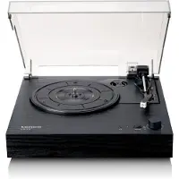 Lenco LS-15BK - Platenspeler met Bluetooth, twee ingebouwde speakers en AT3600L cartridge - Zwart