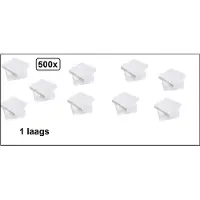 Wefiesta 500x Servetten wit 1 laags - 33x33cm - Servet diner eten festival snack carnaval festival evenement