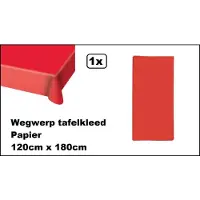 Wefiesta Wegwerp tafelkleed papier rood 120cm x 180cm - Thema feest festival thema feest evenement gala