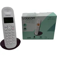 Logicom ILOA 155T draadloos vast telefoon met antwoordapparaat – Solo – Analoog en DECT-telefoon – Auberginekleurig