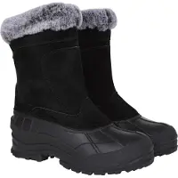 Mountain Warehouse Dames Snowdrift Suède Faux Bont Gevoerde Sneeuwlaarzen (Zwart)