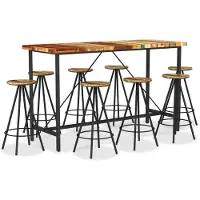 Prolenta Maison Exclusive - Barset voor 9 personen, gemaakt van gerecycled massief hout