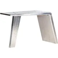 Prolenta Maison Exclusive - Bureau met vleugeldesign, zilverkleurig, 112x50x76 cm, metaal