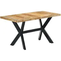 Syfax Eettafel 140x70x75 cm massief ruw mangohout