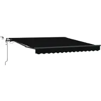 vidaXL Uitschuifbare luifel Zwart 300 x 250 cm Polyester