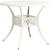 Syfax Tuintafel 90x90x74 cm gietaluminium wit