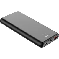 Swissten Powerbank Power Line - 10.000 mAh - USB & USB-C - Geschikt voor o.a. iPhone & Samsung - Zwart