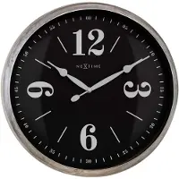 Nextime NE-3290ZI Landelijke Wandklok - 39cm - Stille Klok - WitZIlver - "Classic"