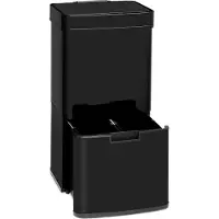Klarstein Touchless Black Stainless Steel afvalbak sensor 72L zwart